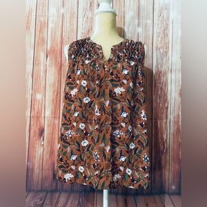 Women’s Medium Tank Top Daniel Rainn Floral V Neck Multicolored Soft